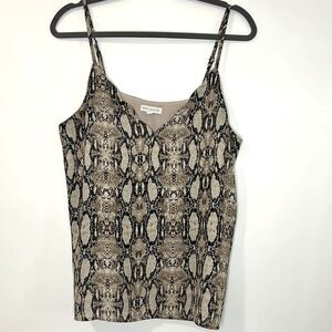 Socialite Scallop Snakeskin Camisole Top Large